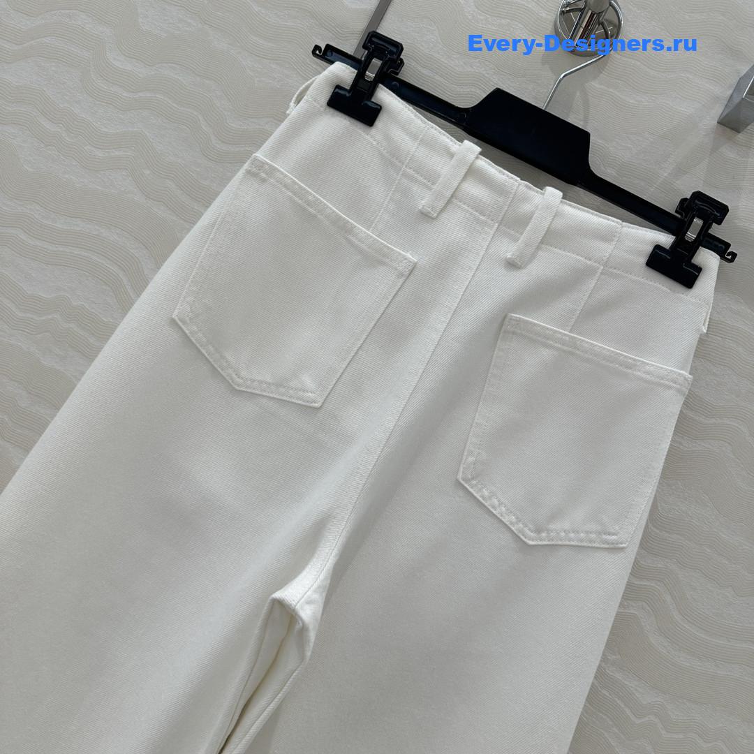 The R0w white straight leg jeans