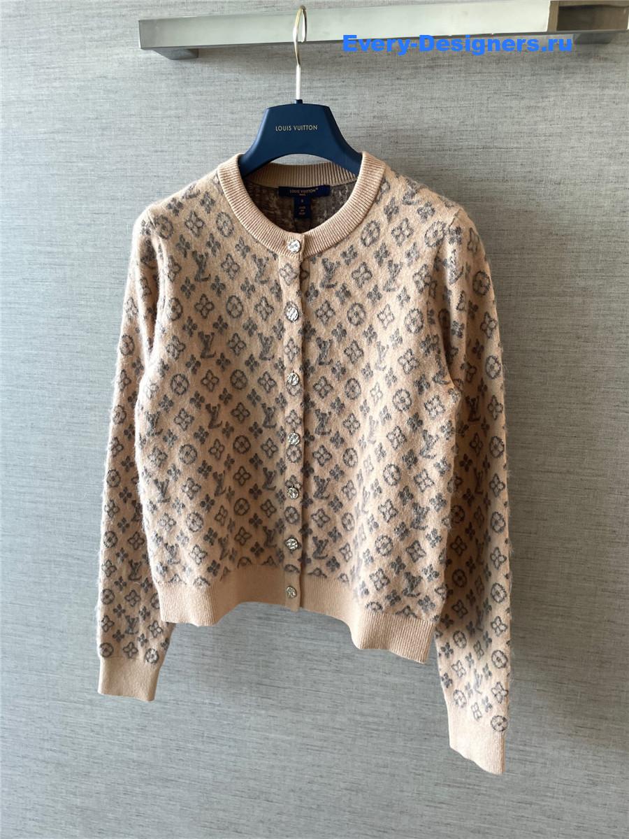 l0vis Vvtt0n beige brushed monogram cardigan