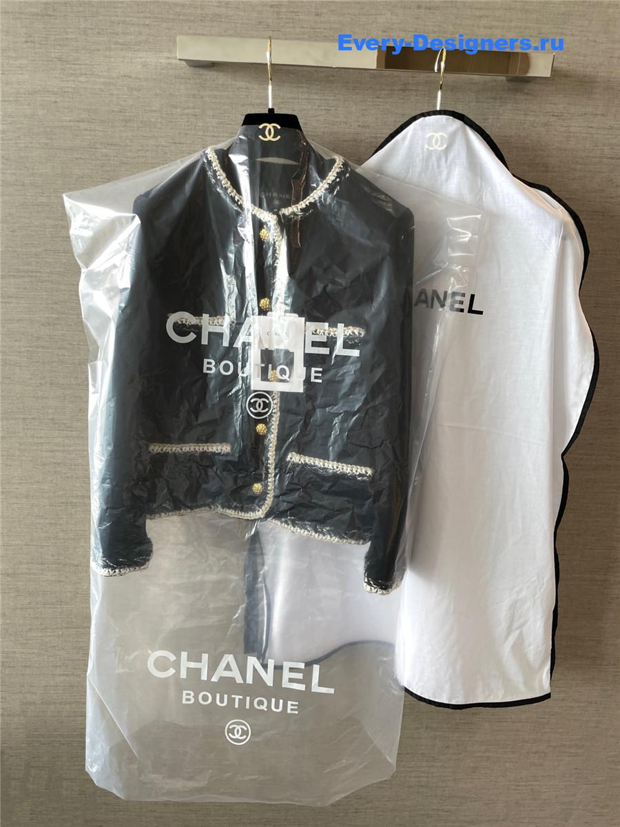 Ch**el black white corduroy jacket