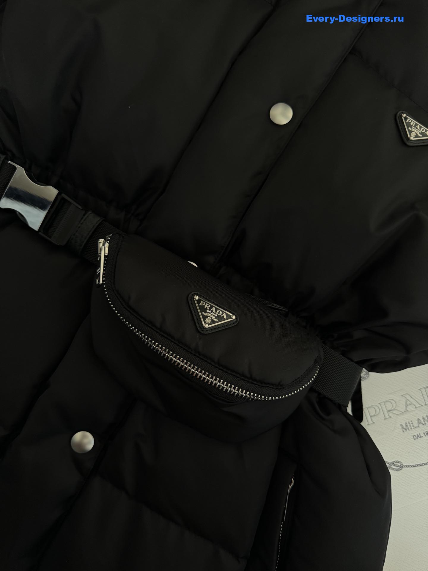 Pra*a black re-nylon down jacket