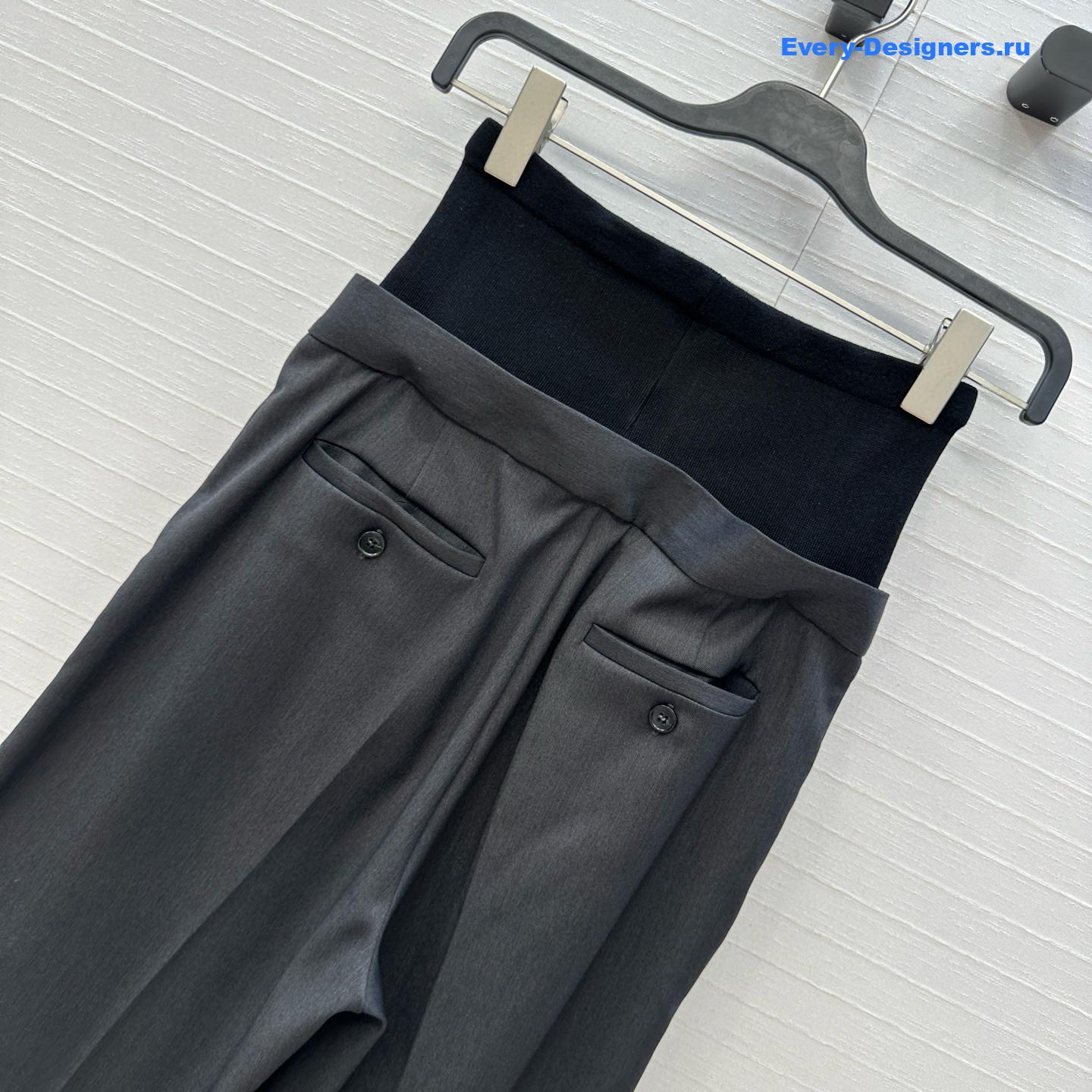 Alaia Black Wide-Leg Trousers