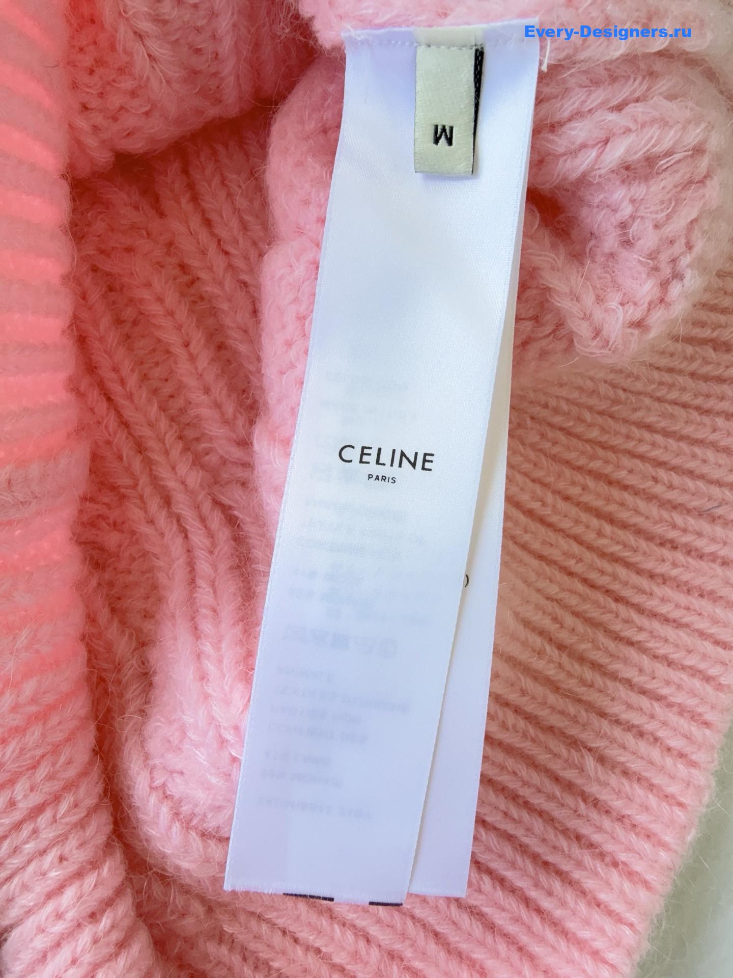 Ce1i*e pink mohair and wool blend sweater
