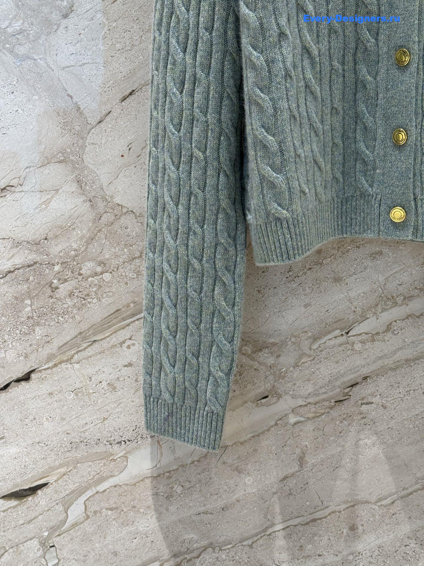L0r0 P1ana v-neck green cashmere cardigan