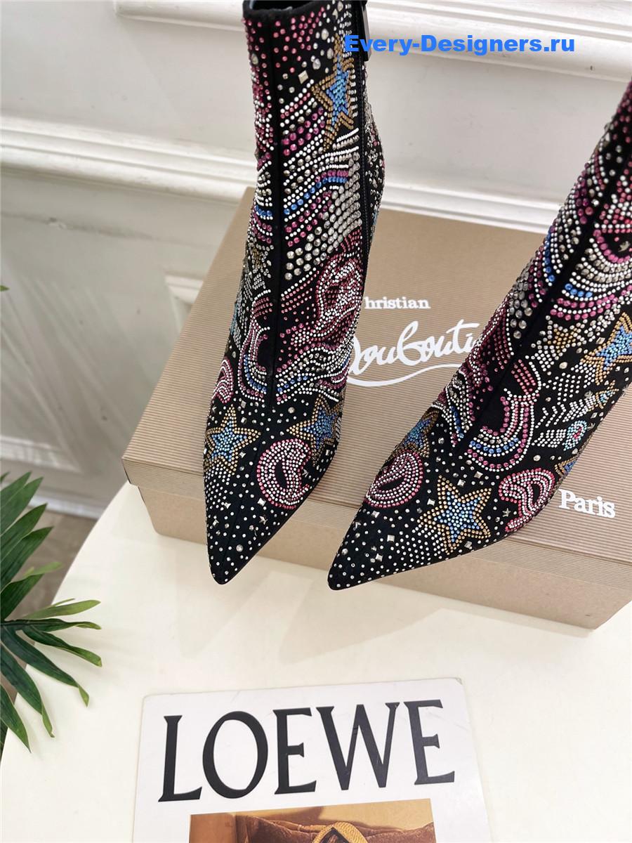 Chr1st1an louboutin starlight crystal studded so kate ankle boots