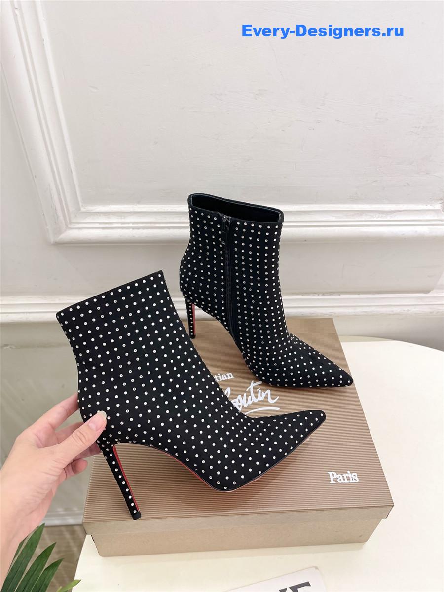 Chr1st1an louboutin so kate booty black suede ankle boots