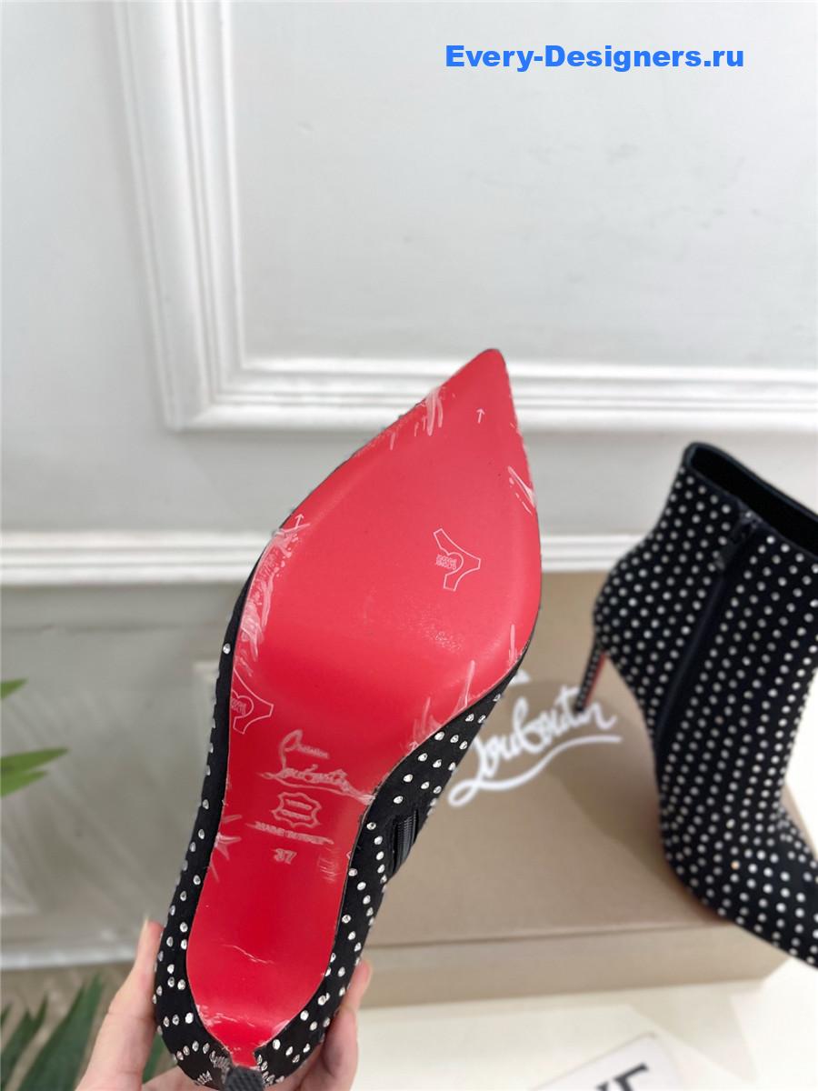 Chr1st1an louboutin so kate booty black suede ankle boots