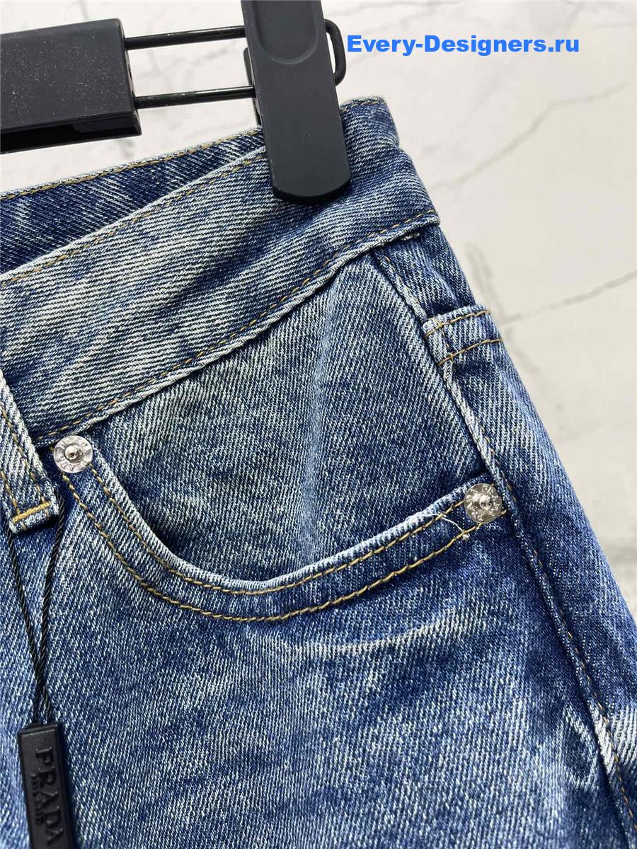 Pra*a blue five-pocket denim jeans