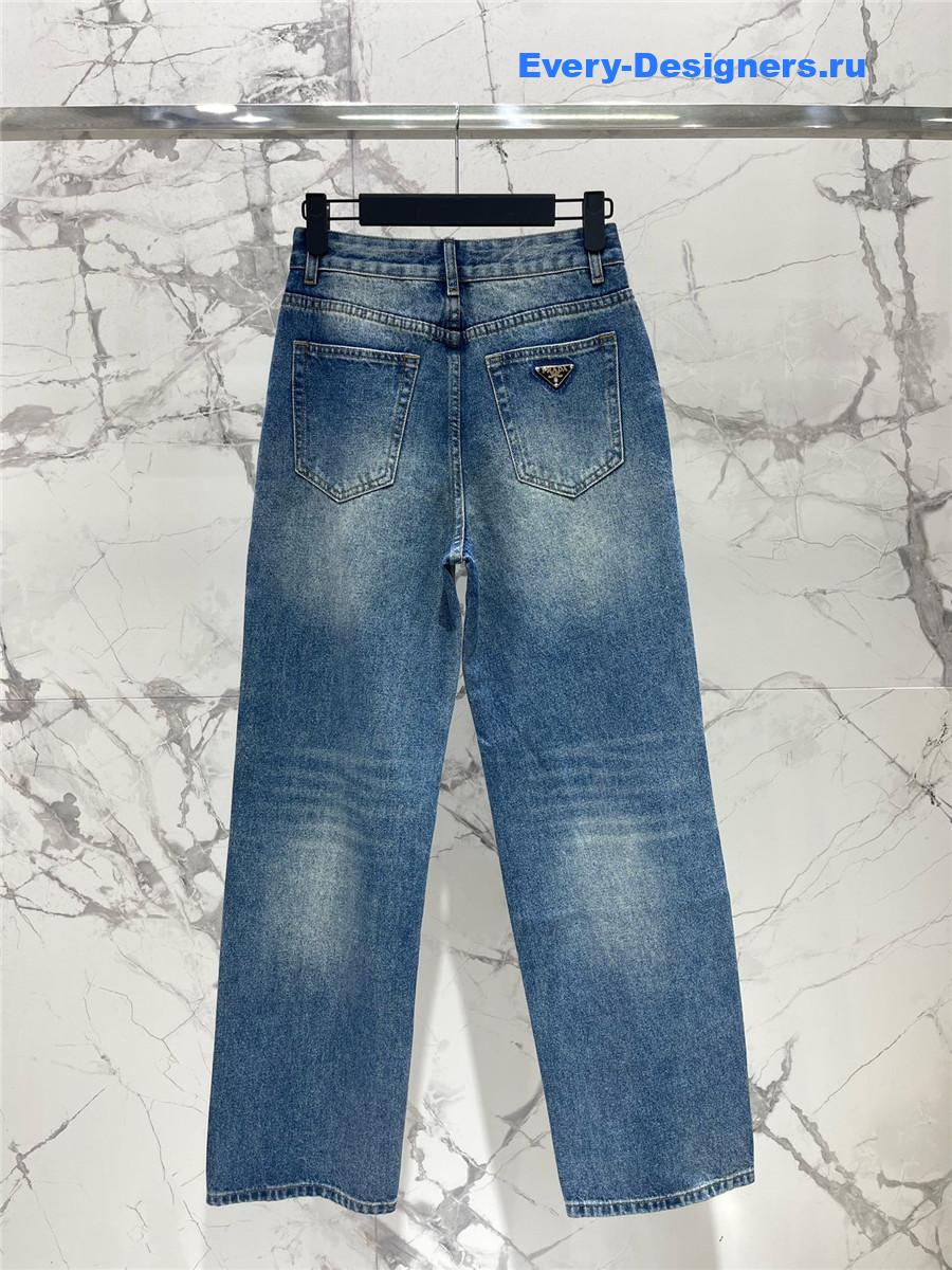 Pra*a blue five-pocket denim jeans