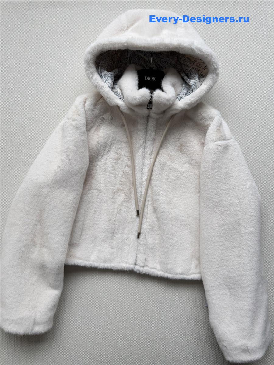 D10r white mink fur jacket