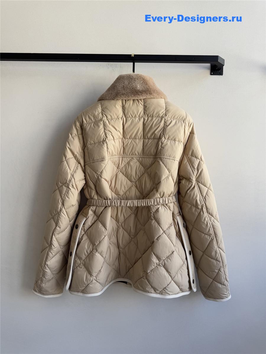 Moncler Cygne Faux Shearling-trimmed Down Jacket
