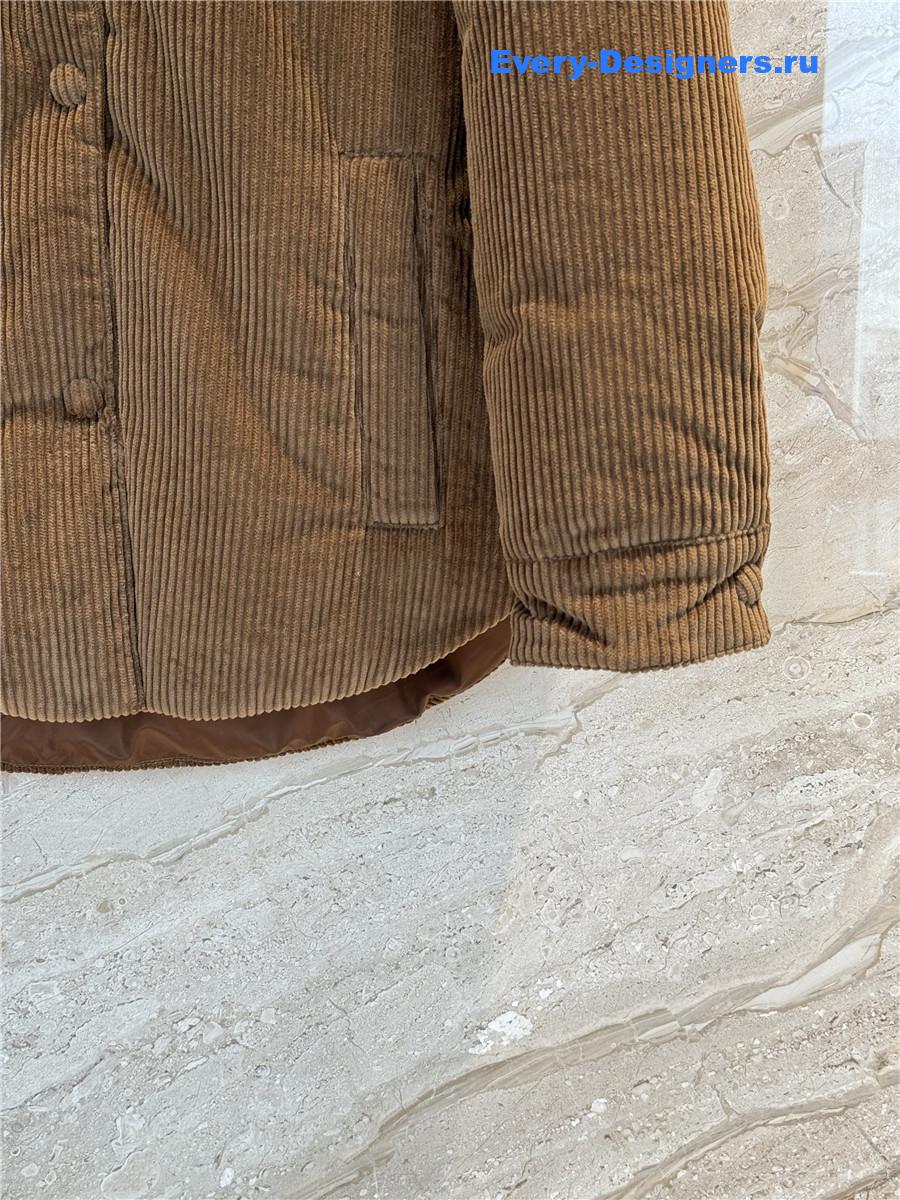 Miu Miu Camel Corduroy Down Jacket