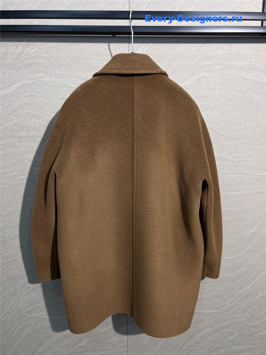 Max Mara Camel Rebus Double-Breasted Coat