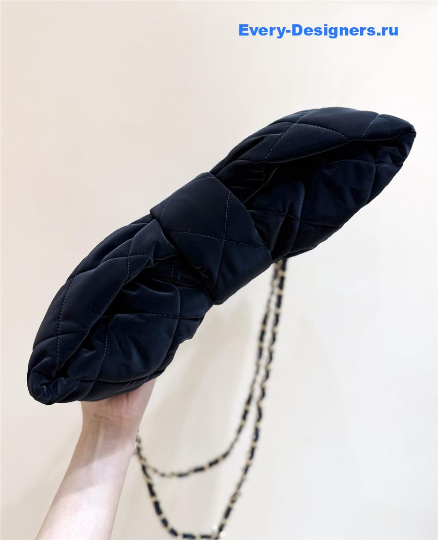 Ch**el 25k black velvet bow handbag