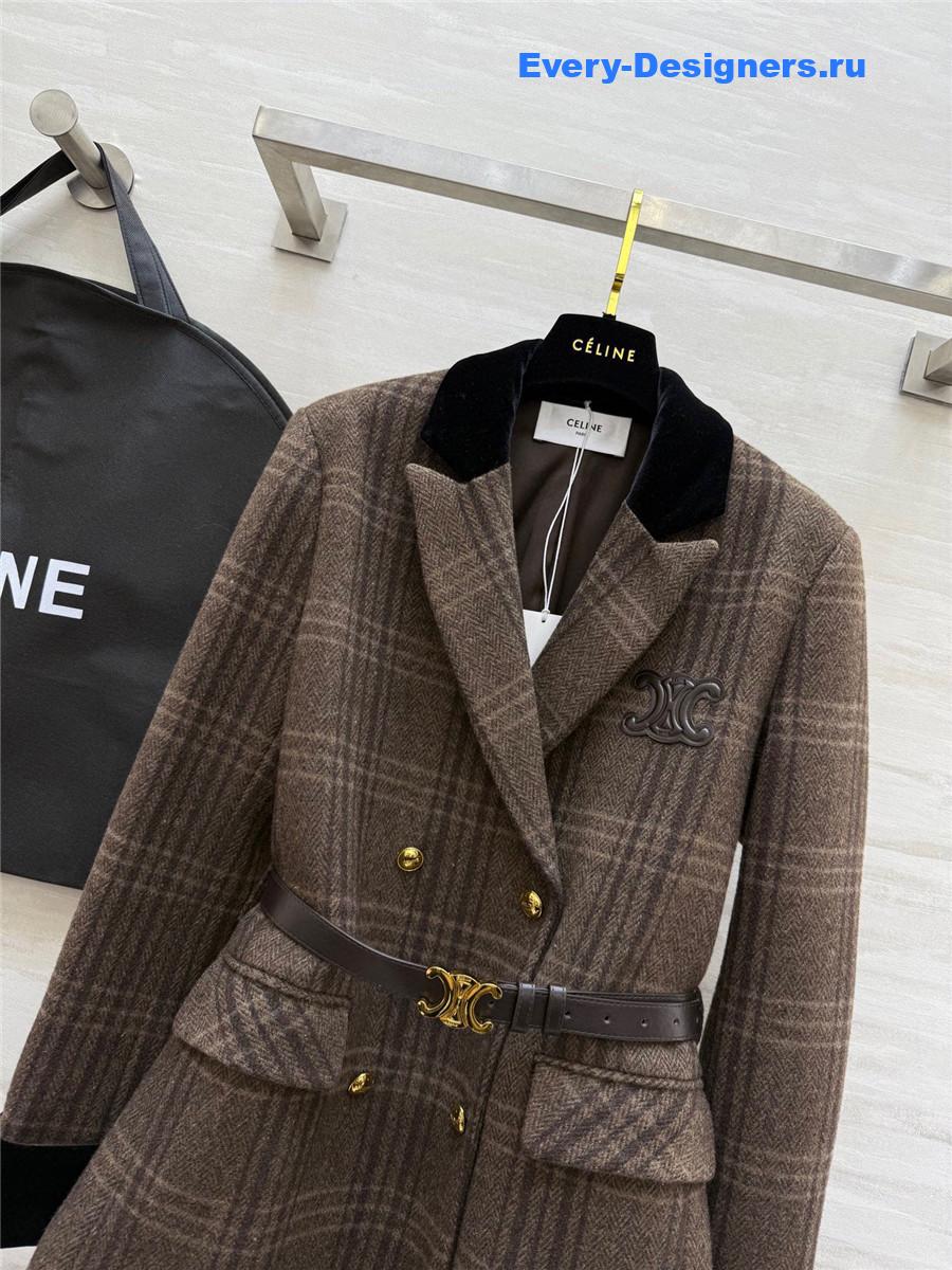 Ce1i*e wool plaid blazer