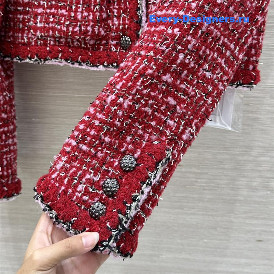 Ch**el red tweed jacket