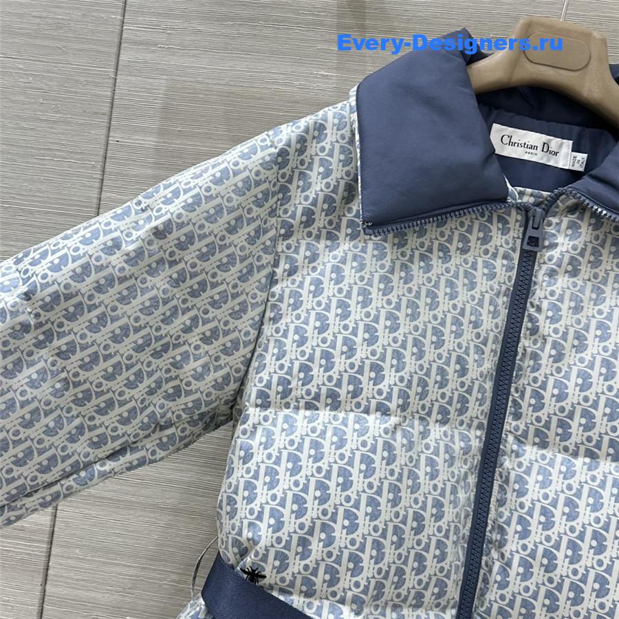 D10r D10ralps blue white quilted technical taffeta puffer jacket