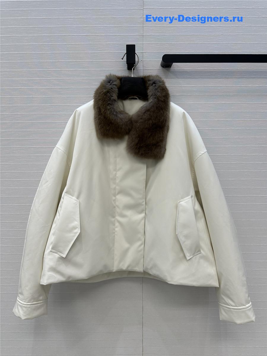 The R0w white collared jacket down jacket