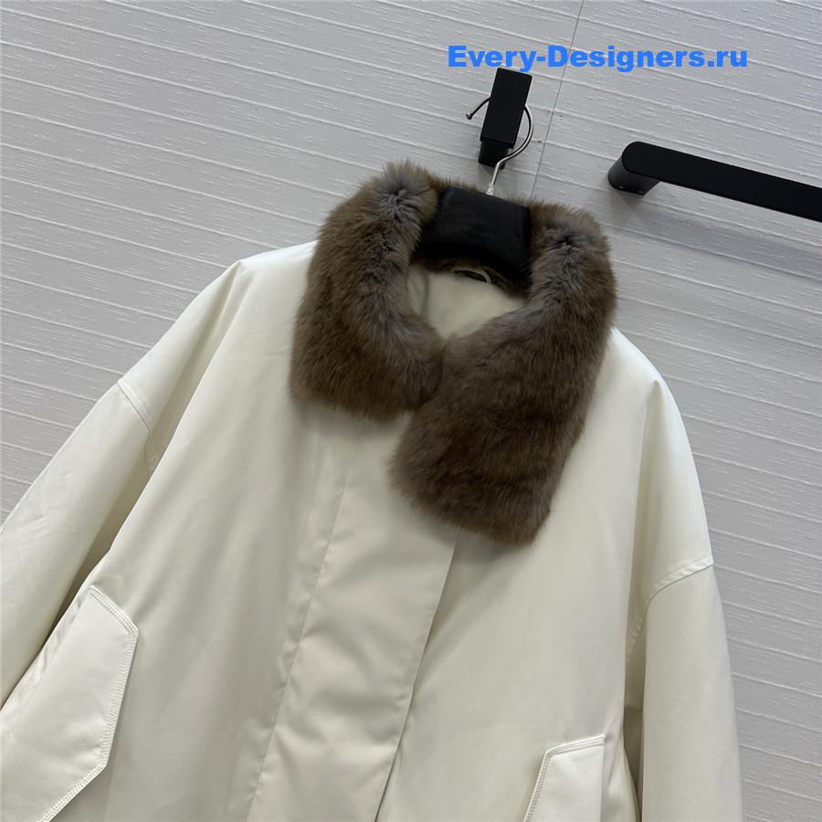 The R0w white collared jacket down jacket