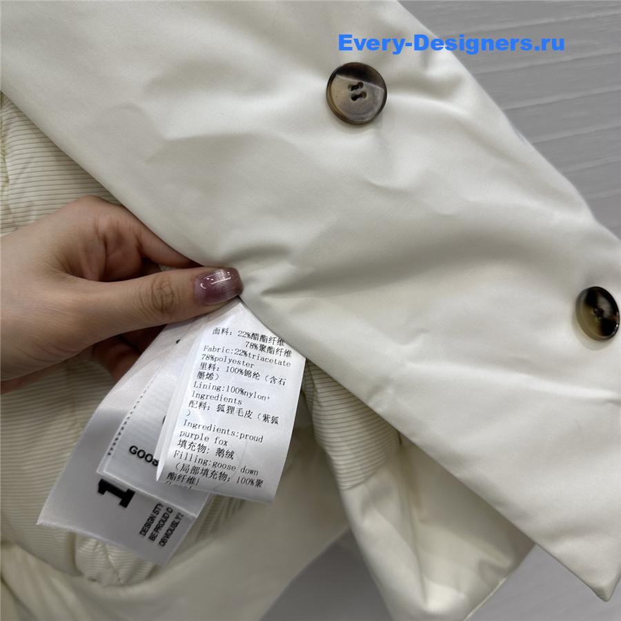 The R0w white collared jacket down jacket