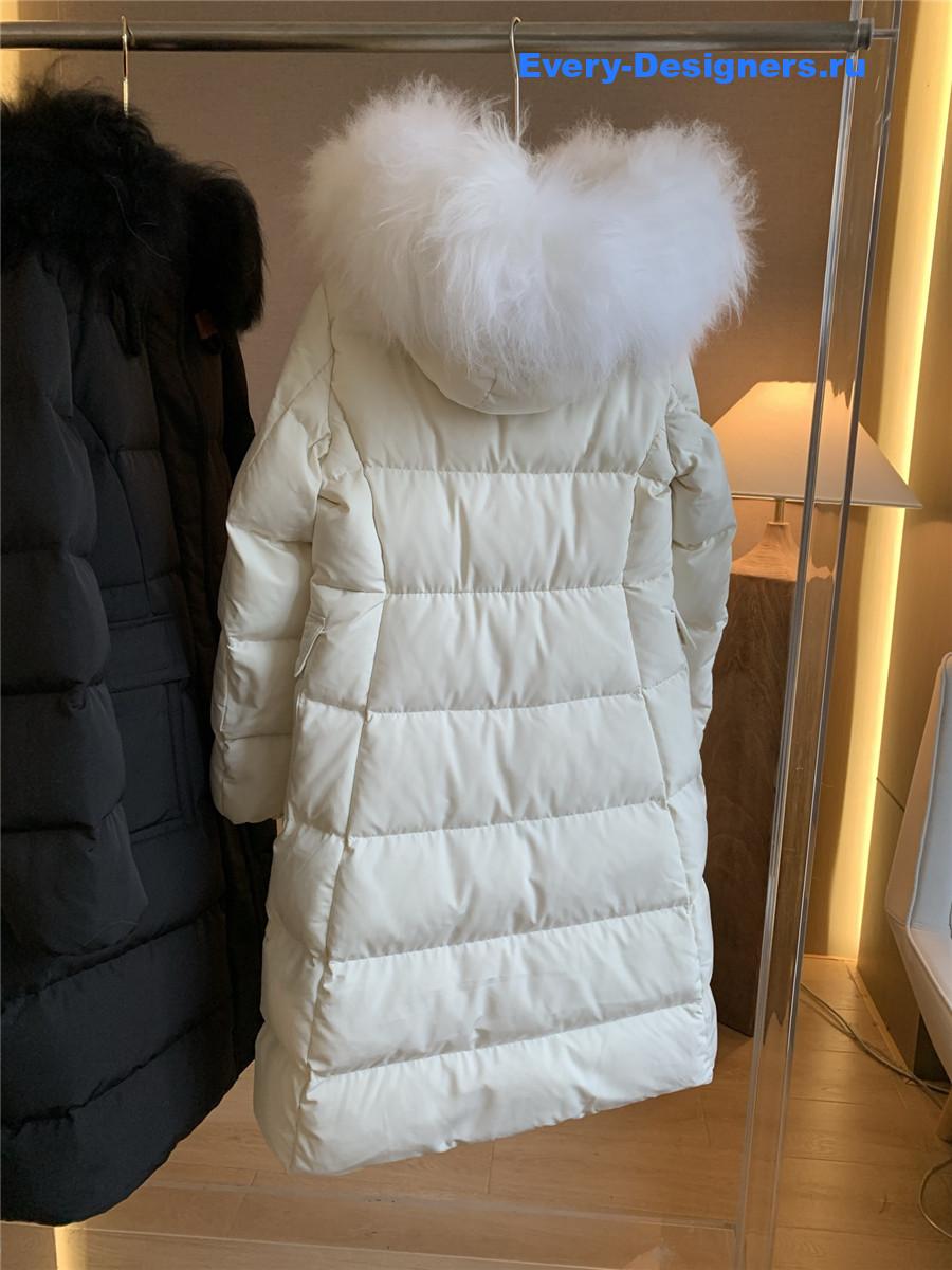 Moncler Ruvuma White Long Down Jacket