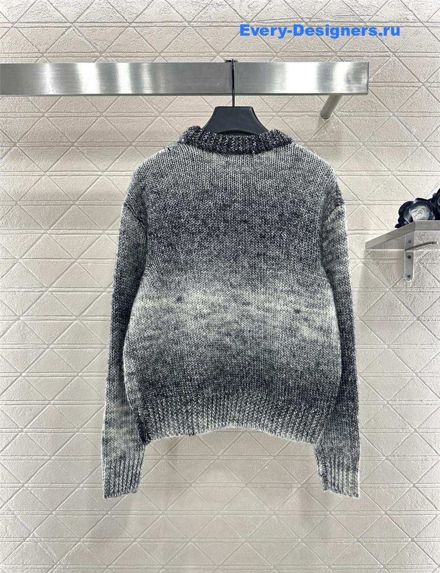 Ch**el large black bow knit sweater