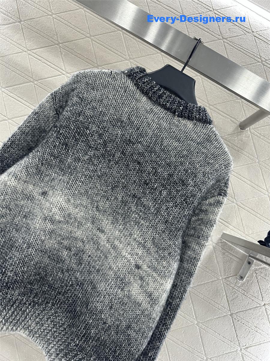 Ch**el large black bow knit sweater